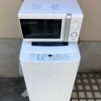 調布市で回収したレンジと洗濯機